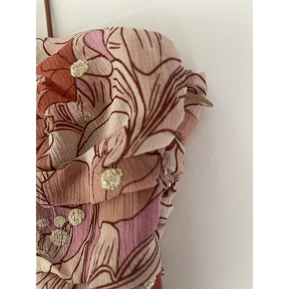 BTFL-Life (Nordstrom) Women's Terra Cotta Ruched Mini Dress Floral‎ Medium - Picture 9 of 13